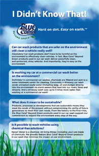 Blue Coral car wash products